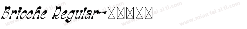 Brioche Regular字体转换
